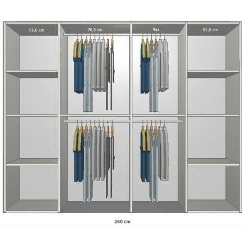 Billede af Inventar fra bredde 240 cm til 260 cm Model B